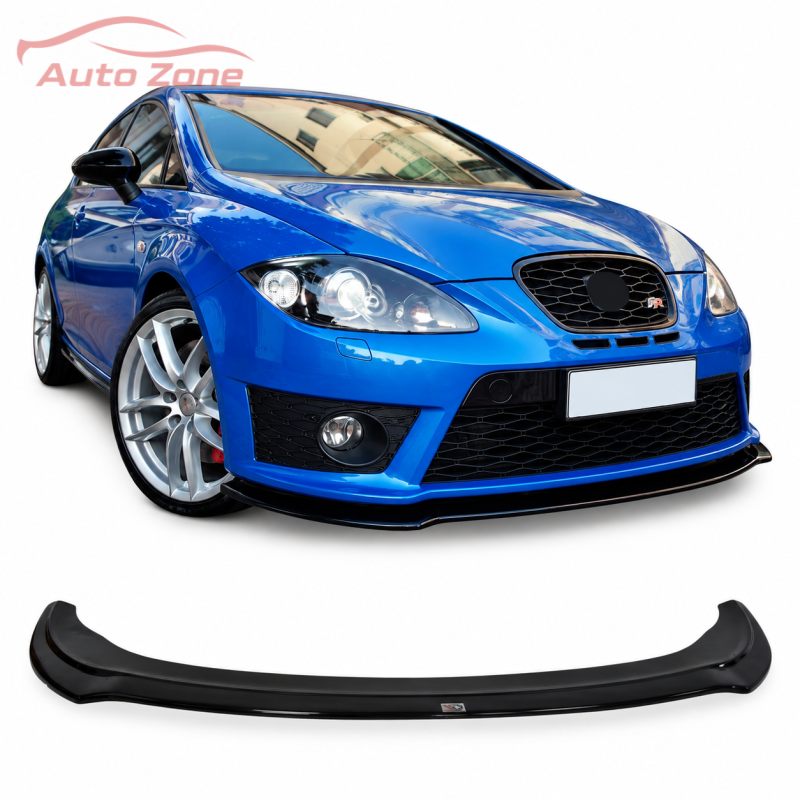 Seat Leon MK2 Cupra / FR Front Lip Gloss Black (2005–2009)